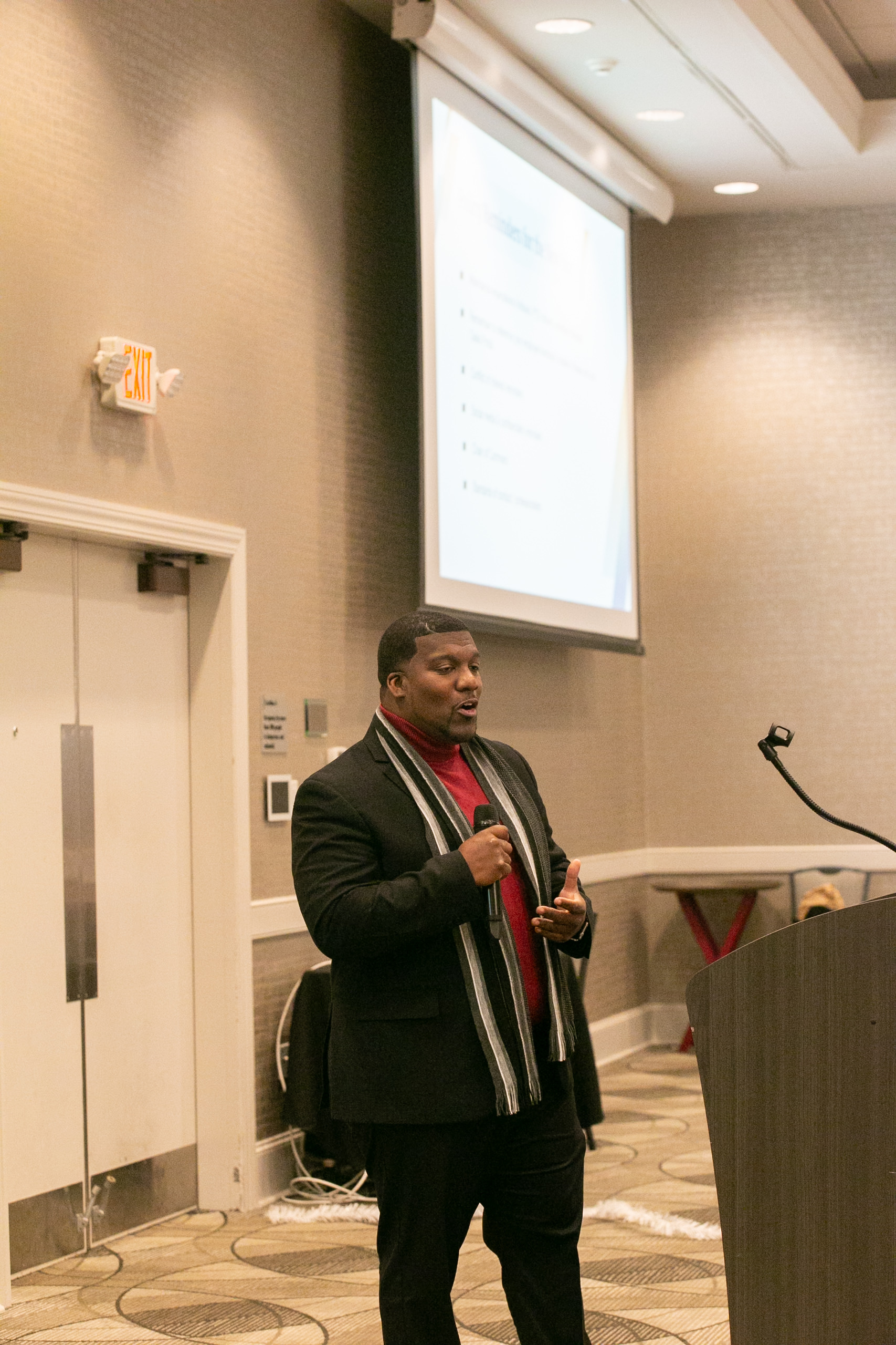Daryan Wilkinson, Founder of The Wilkinson Firm, delivering a keynote on workforce strategy in behavioral health